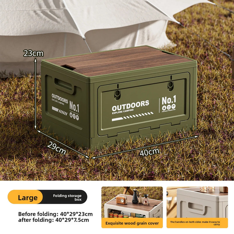 Load image into Gallery viewer, Foldable Storage Box for Camping Outdoor Large Capacity Side Opening Organizer for Car Home Toys Clothes
