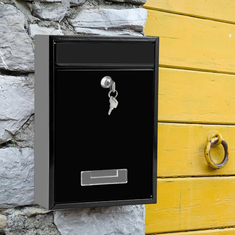 Load image into Gallery viewer, Wall Mounted Mailbox Lockable with 2 Keys Postbox Iron Post Letter Mail Insertion for Outdoor Home Office External Gate Door
