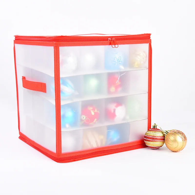 Load image into Gallery viewer, Divider Toy Storage Box 32/64-Grid Baubles Storage Box Christmas Ball Storage Bag Xmas Tree Decorations Organizer Bauble Storage

