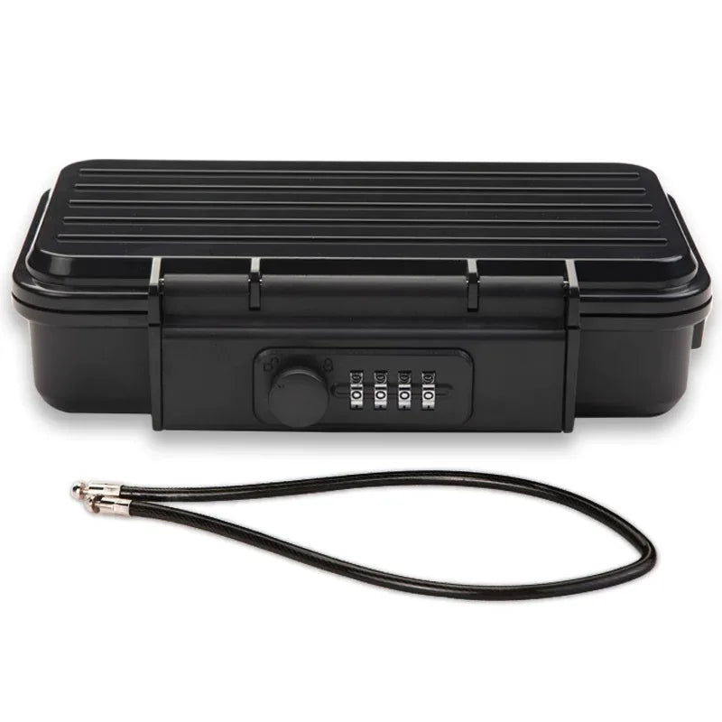 Load image into Gallery viewer, Portable Safe Box Waterproof Anti-Theft Beach Travel Safe Box Combination Security Lockbox with Removable Wire Rope Portable
