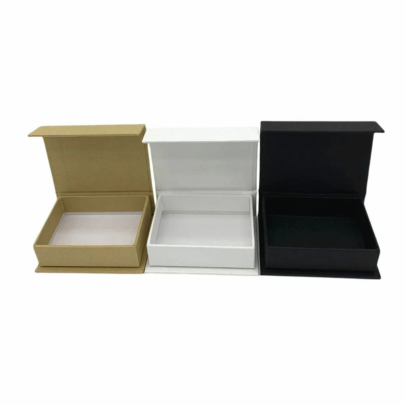 Load image into Gallery viewer, Magnetic Lid Box Packing &amp; Shipping Boxes Rectangle Brown White &amp; Black Color Gift Box 14cm*12cm*4cm
