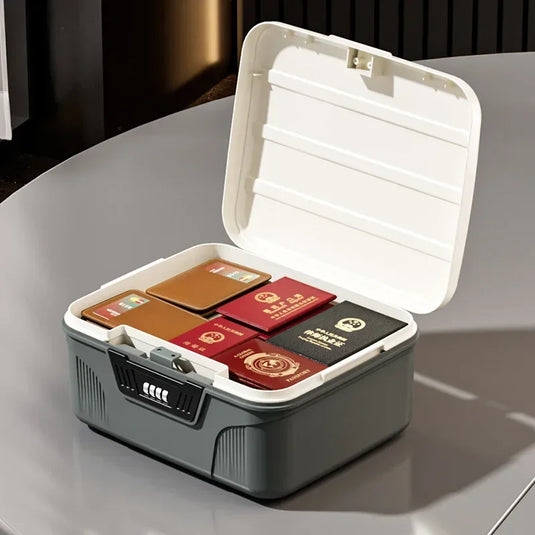 Safe Security Storage Box Passport Cash Organizer Case Household Valuables Jewelry Document Privacy Security Storage Safe Box