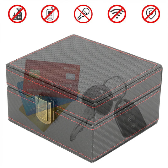 Signal Blocker Security Box Mobile Phone Storage Box for Bank Phone Card Car Keyless Anti-Theft Faraday Box Shielding Security