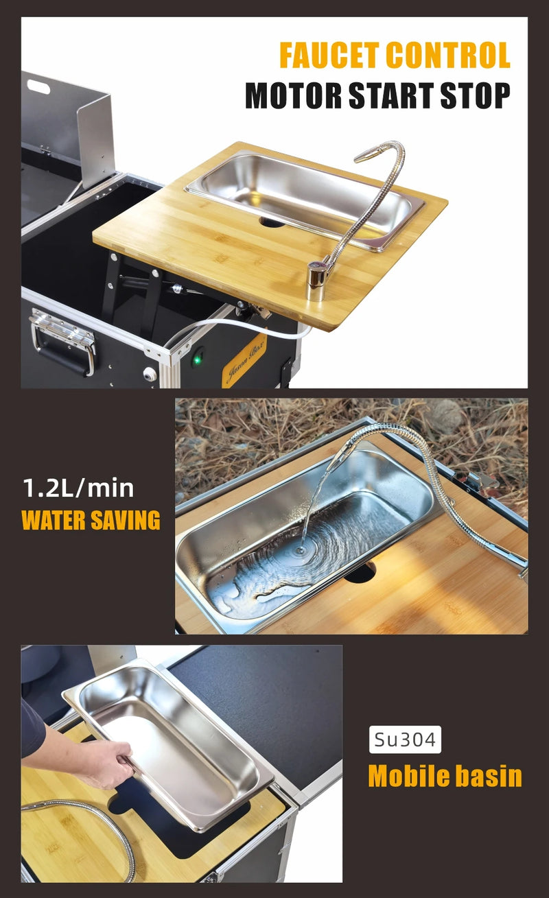 Load image into Gallery viewer, Jason Camping Customized High Quality Camping Folding Storage Box for Outdoor Picnic Compact Van Multi Functional Kitchen Box
