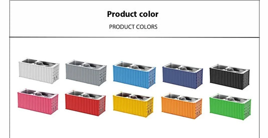 Miniature Realistic Shipping Container Model Simple Multifunctional Office Desktop Pen Holder Storage Box Home Decor Craft