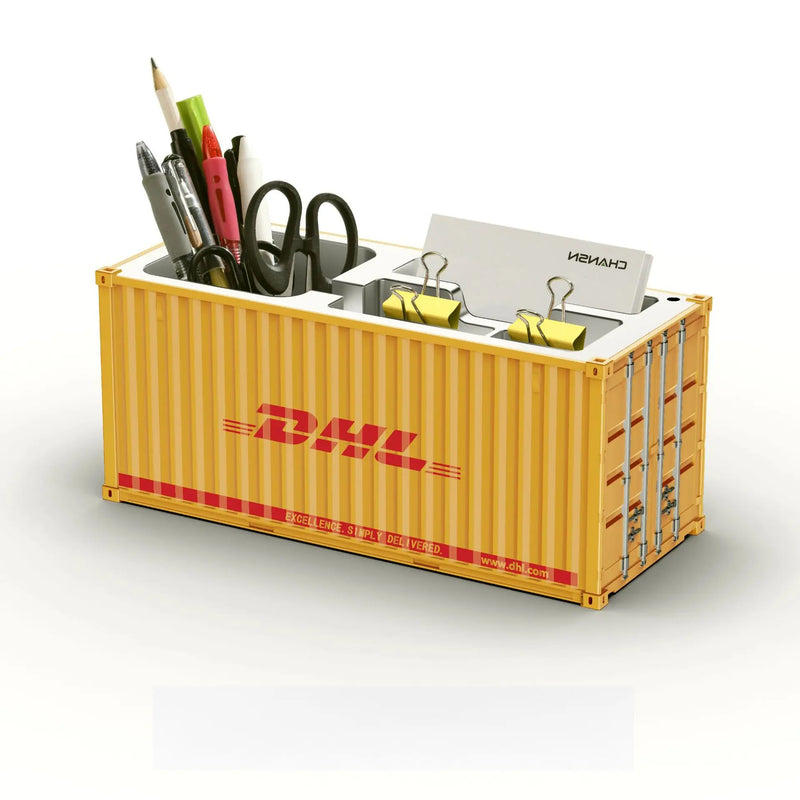 Load image into Gallery viewer, Miniature Realistic Shipping Container Model Simple Multifunctional Office Desktop Pen Holder Storage Box Home Decor Craft
