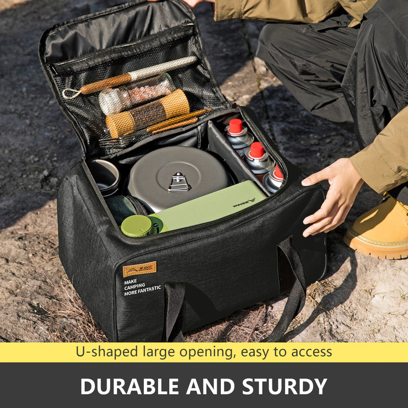Load image into Gallery viewer, BISINNA Outdoor Camping Bag 26L Folding Gas Tank Storage Bag Picnic Cookwre Container Camp Supplies Adjustable Partition
