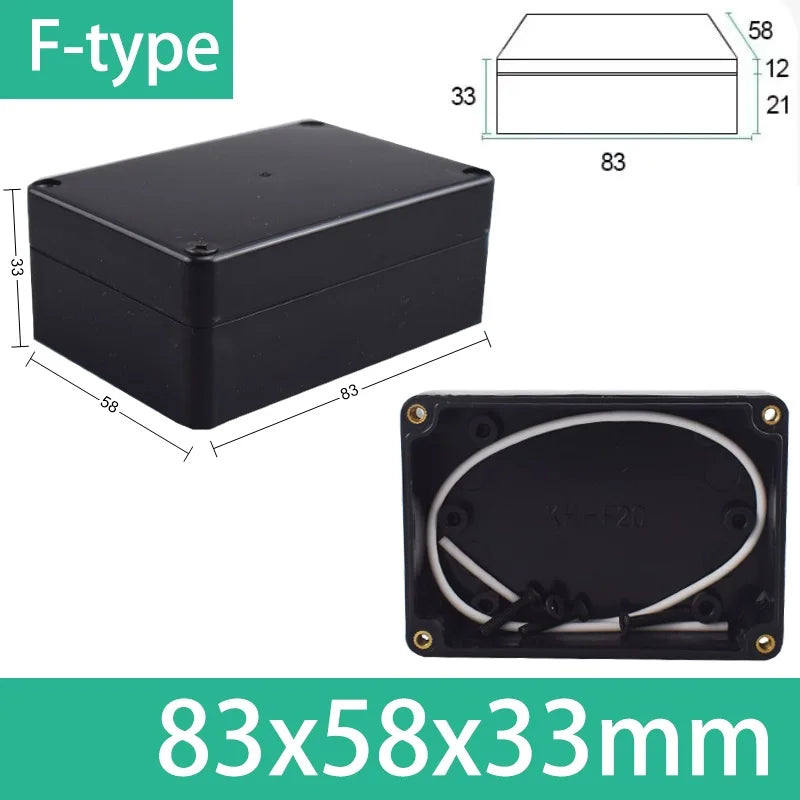 Load image into Gallery viewer, ABS Waterproof Box Housing Electronic Safe Case Plastic Boxes Black Wire Junction Box Plastic Organizer IP67 Waterproof Enclosur
