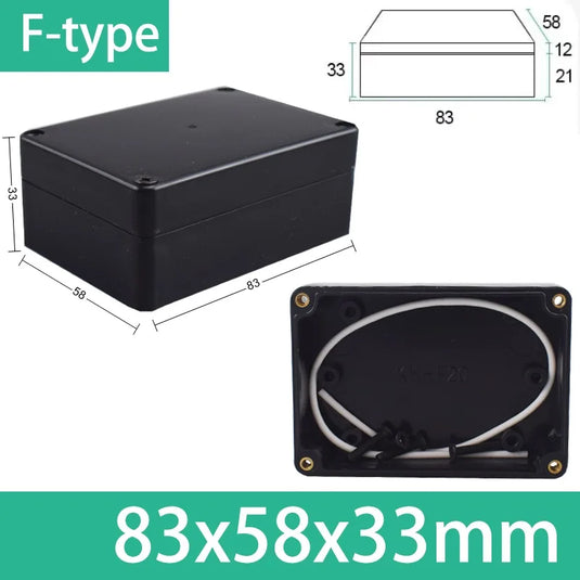 ABS Waterproof Box Housing Electronic Safe Case Plastic Boxes Black Wire Junction Box Plastic Organizer IP67 Waterproof Enclosur