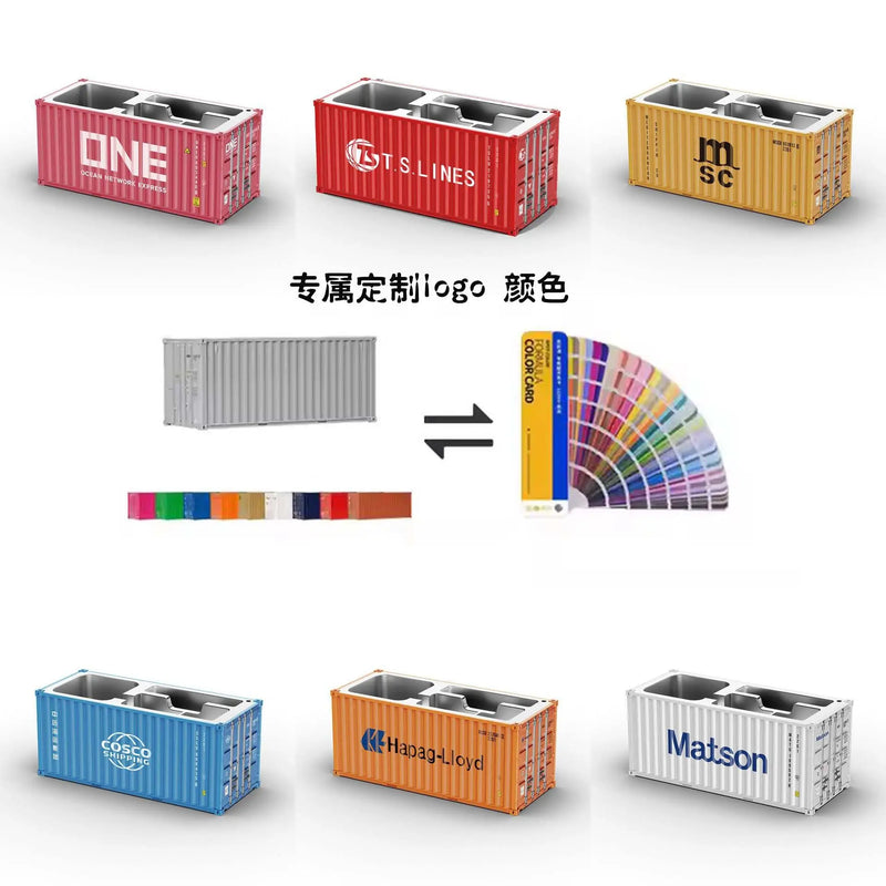 Load image into Gallery viewer, Miniature Realistic Shipping Container Model Simple Multifunctional Office Desktop Pen Holder Storage Box Home Decor Craft
