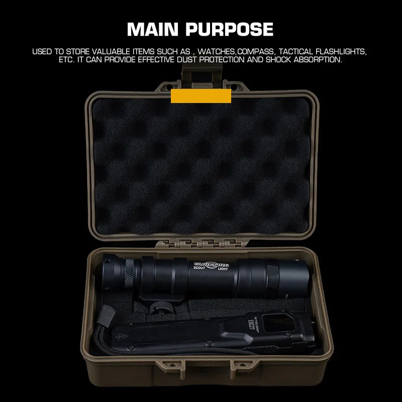 Load image into Gallery viewer, Tactical Equipment Outdoor Shockproof Protection Storage Box Shooting Hunting Laser Box Versatile EDC Flashlight Hard Case
