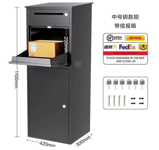 Letter Box Post Office Mailboxes Weatherproof-Parcel-Drop-Box For Residential