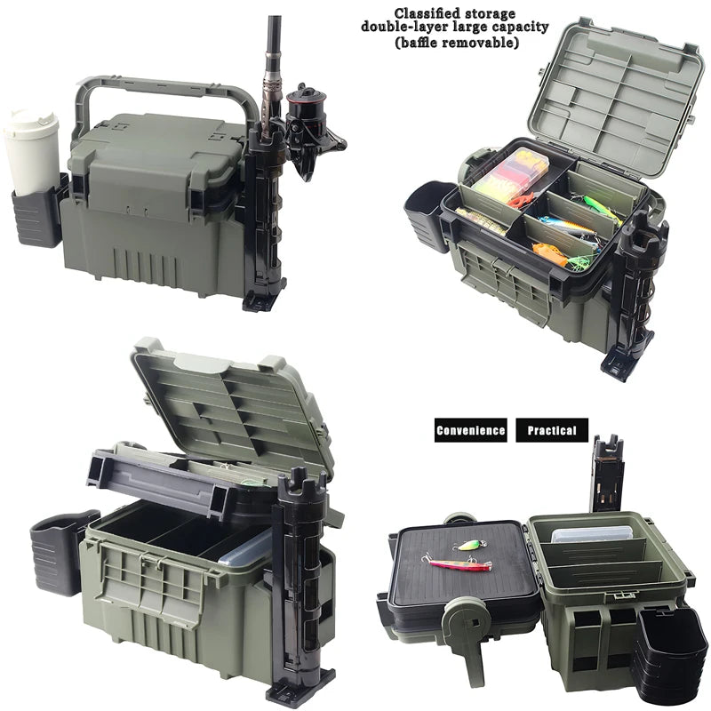 Load image into Gallery viewer, Large Fishing Box Organizer Multi-function Lure Live Fish Bucket Thickening Storage Box Fishing Accessories Tackle Box Pesca
