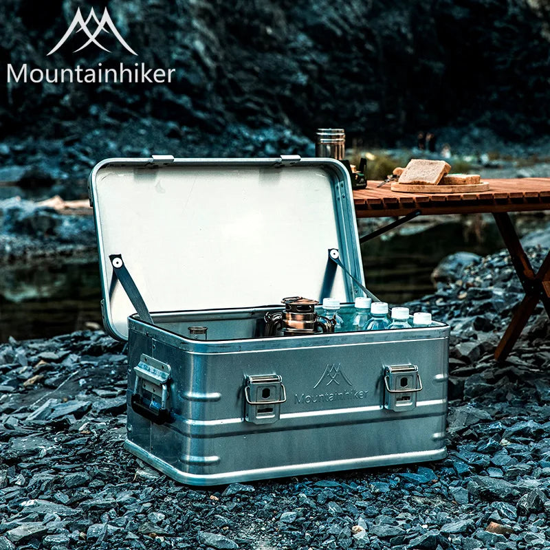 Load image into Gallery viewer, 30-80L Outdoor Storage Box Camping Picnic Travel Aluminum Alloy Large Capacity Box Accessories Storage Bag Hiking Accessories
