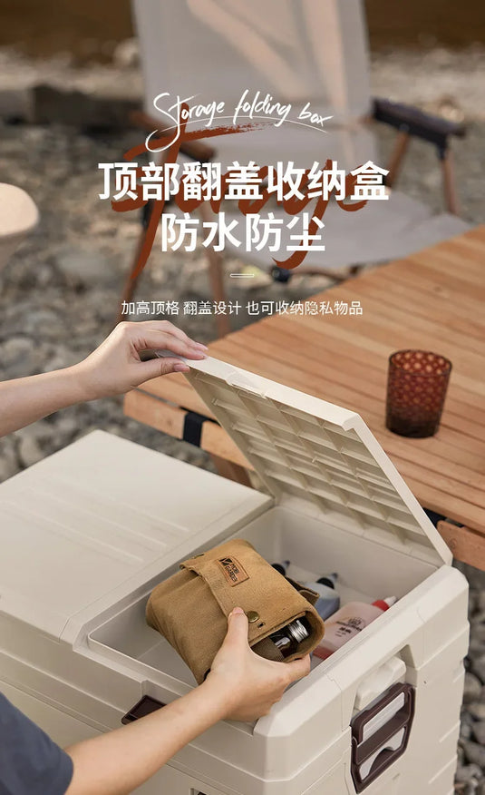 Car Storage Bin Outdoor Camping Foldable Storage Box Large Capacity with Lid Toys Books Food Sundries Organizer Storage Box
