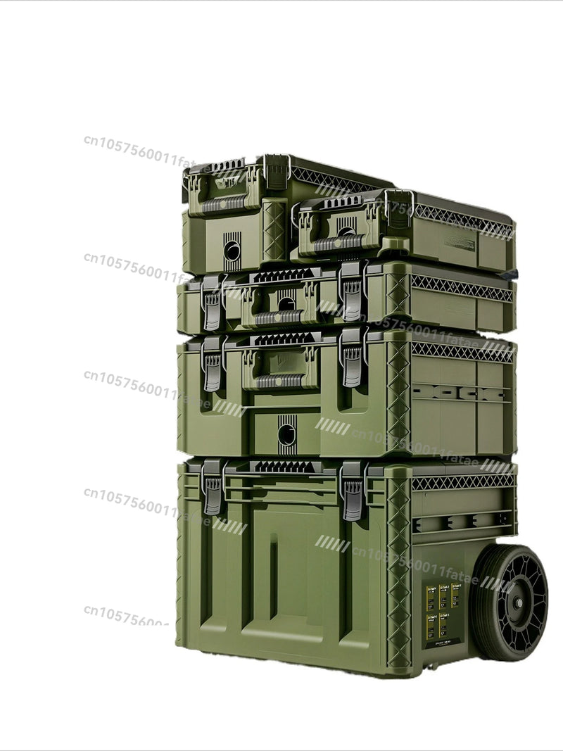 Load image into Gallery viewer, Toolbox Hardware Storage Box Combination Stacking Box Trolley Type Industrial Grade New Base Station Type Hand Pull Large Box
