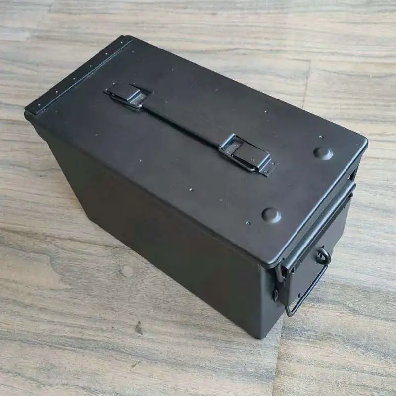 Load image into Gallery viewer, Metal bullet box, iron sheet storage box for hardware tools, small multi-functional protective portable ammunition empty box
