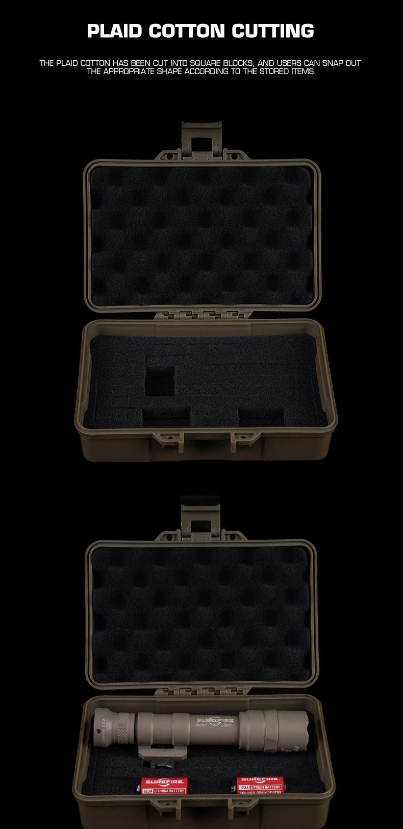 Load image into Gallery viewer, Tactical Equipment Outdoor Shockproof Protection Storage Box Shooting Hunting Laser Box Versatile EDC Flashlight Hard Case
