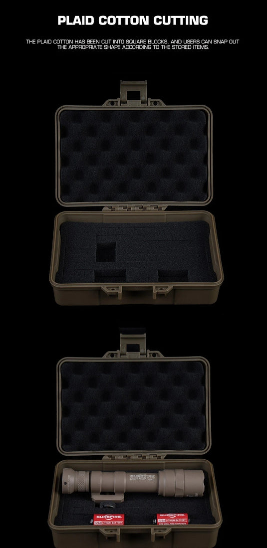 Tactical Equipment Outdoor Shockproof Protection Storage Box Shooting Hunting Laser Box Versatile EDC Flashlight Hard Case