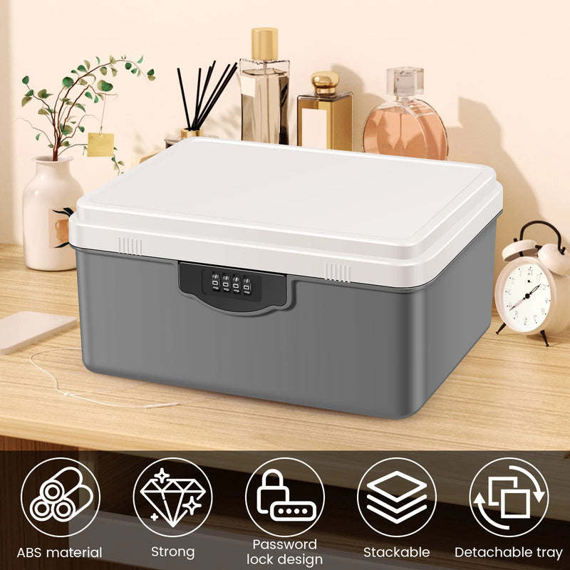 Load image into Gallery viewer, Digital Password Lock Safe Box Medicine Locking Box Portable Passport Files Cash Jewelry Privacy Security Organizer Case
