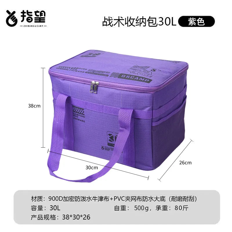 Load image into Gallery viewer, Outdoor folding large capacity storage box, picnic camping equipment storage box, outdoor tactical storage bag
