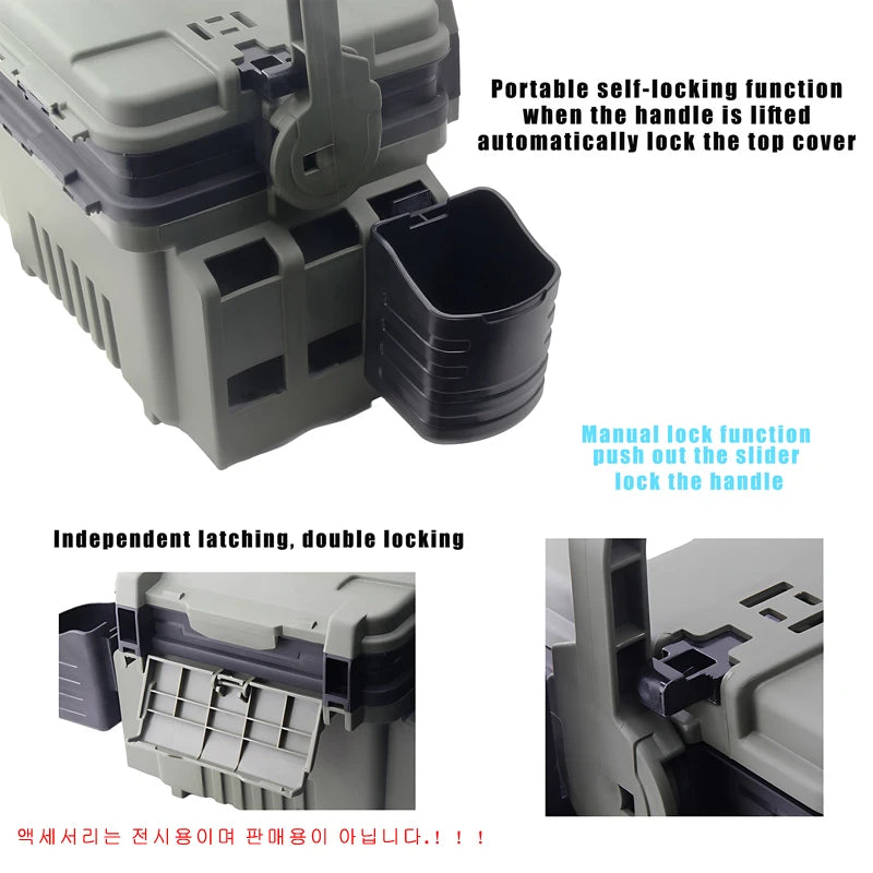 Load image into Gallery viewer, Large Fishing Box Organizer Multi-function Lure Live Fish Bucket Thickening Storage Box Fishing Accessories Tackle Box Pesca
