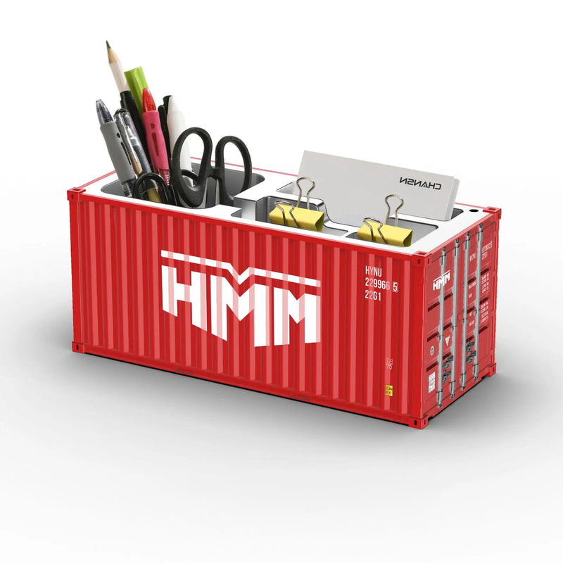 Load image into Gallery viewer, Miniature Realistic Shipping Container Model Simple Multifunctional Office Desktop Pen Holder Storage Box Home Decor Craft
