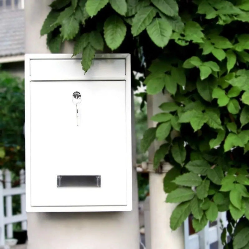 Load image into Gallery viewer, Rainproof Wall Mounted Mailbox Safe Locking with 2 Keys Tinplate Letter Boxes Clear Window Iron Large Mail Drop Box Garden
