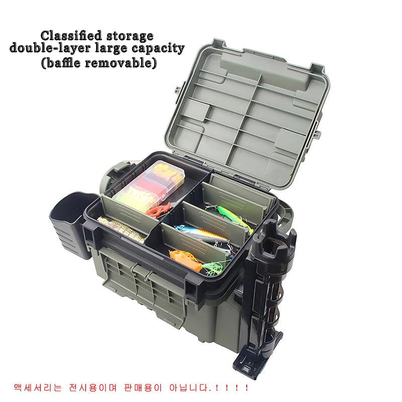 Load image into Gallery viewer, Large Fishing Box Organizer Multi-function Lure Live Fish Bucket Thickening Storage Box Fishing Accessories Tackle Box Pesca
