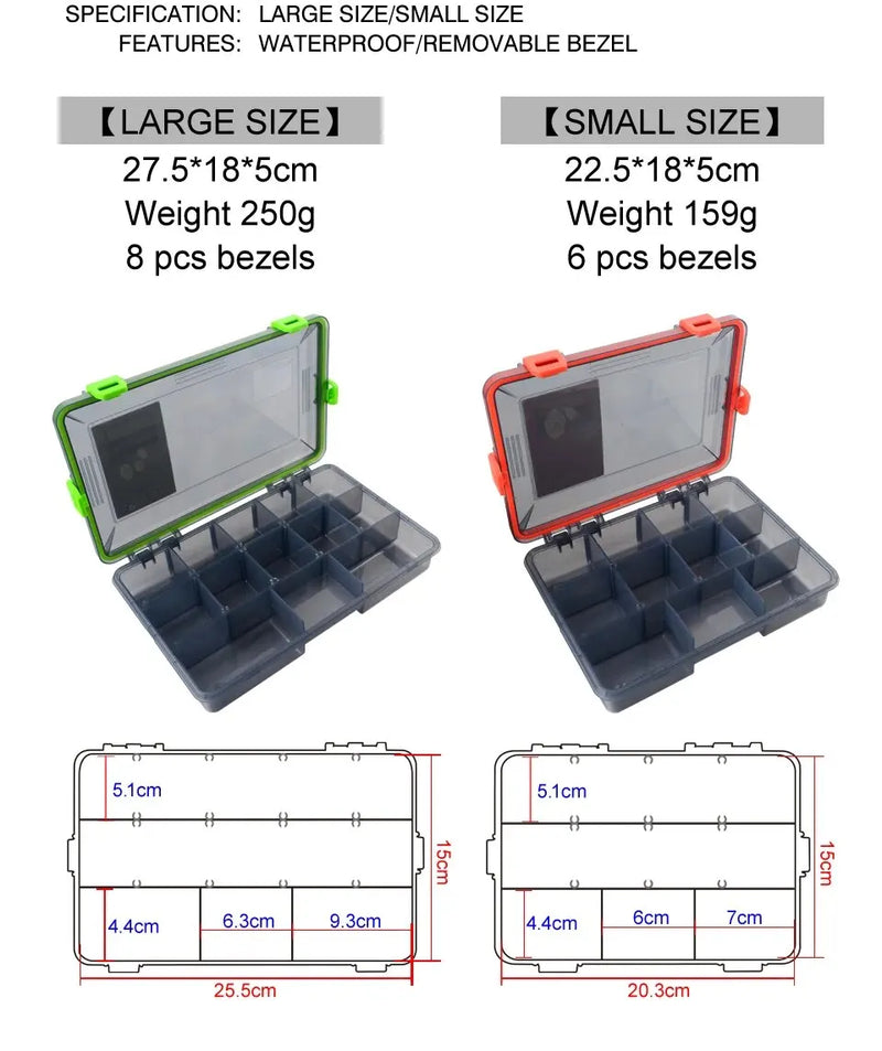 Load image into Gallery viewer, Fishing Tackle Box Large Capacity Waterproof Accessories Hook Storage Lure Bait Tray Storage Lure Bait Organizer Boxes
