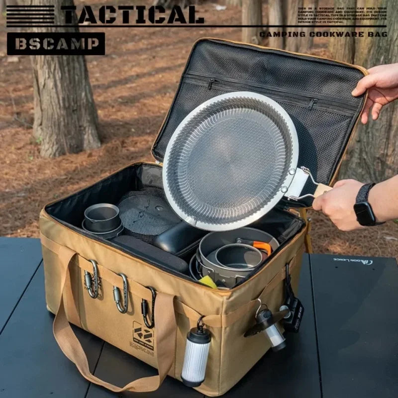 Load image into Gallery viewer, Outdoor folding storage box, picnic camping equipment storage box, tableware and kitchenware storage bag, large capacity
