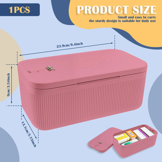 Digital Password Lock Safe Box Medicine Locking Box Portable Passport Files Cash Jewelry Privacy Security Organizer Case