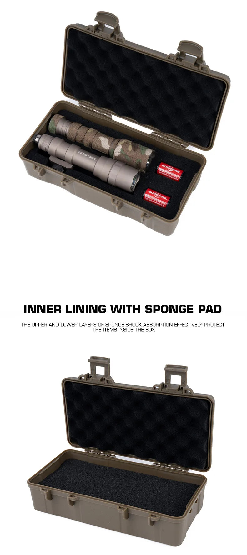 Load image into Gallery viewer, Tactical Equipment Outdoor Shockproof Protection Storage Box Shooting Hunting Laser Box Versatile EDC Flashlight Hard Case
