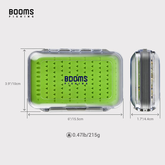 Booms Fishing FFB Fly Fishing Storage Transparent box Two-Sided Box Bait Storage Box Outdoors Fishing Tools Accessories