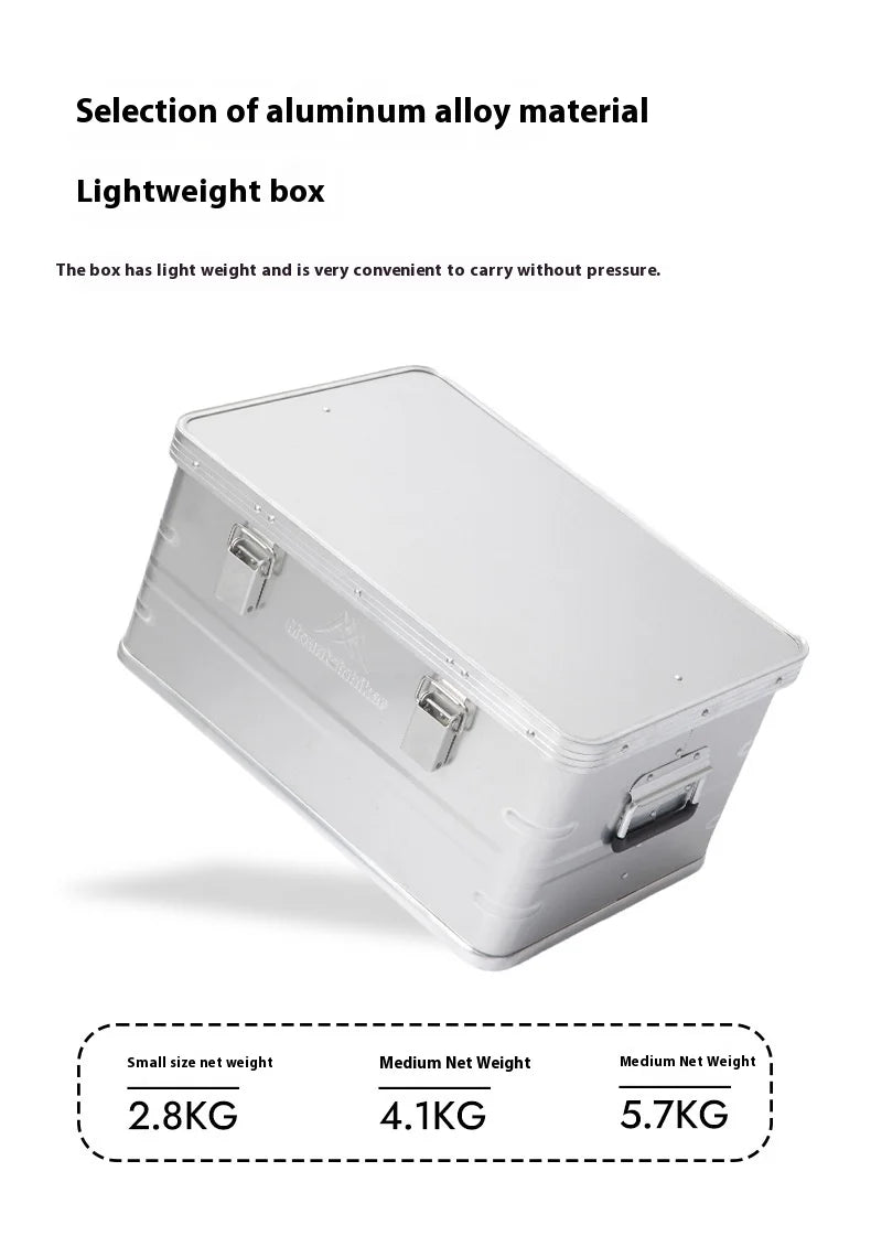 Load image into Gallery viewer, 30-80L Outdoor Storage Box Camping Picnic Travel Aluminum Alloy Large Capacity Box Accessories Storage Bag Hiking Accessories
