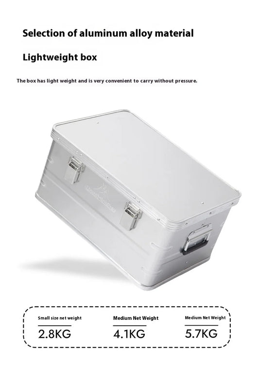 30-80L Outdoor Storage Box Camping Picnic Travel Aluminum Alloy Large Capacity Box Accessories Storage Bag Hiking Accessories