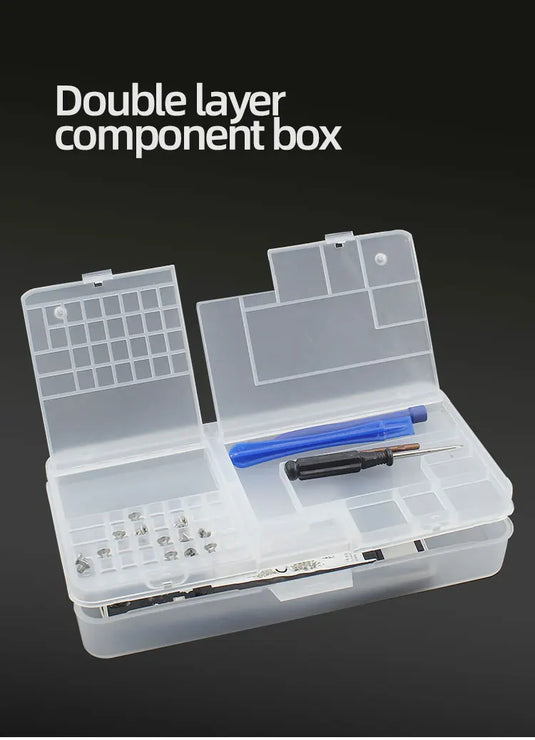 Box, Electronic Components, Transparent Plastic Storage, Small Screw Accessories, Tool Classification Grid