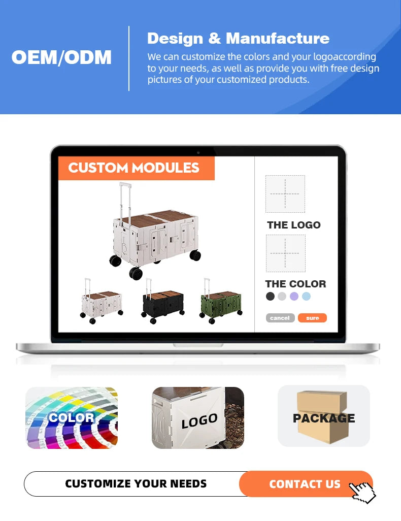 Load image into Gallery viewer, Collapsible Camping Storage Cart Camping Equipment Versatile Outdoor Folding Storage Box With Cutting Board And Wheels
