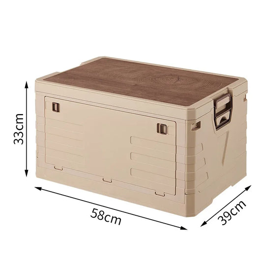 Car Storage Bin Outdoor Camping Foldable Storage Box Large Capacity with Lid Toys Books Food Sundries Organizer Storage Box