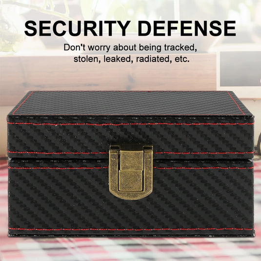 Signal Blocker Security Box Mobile Phone Storage Box for Bank Phone Card Car Keyless Anti-Theft Faraday Box Shielding Security
