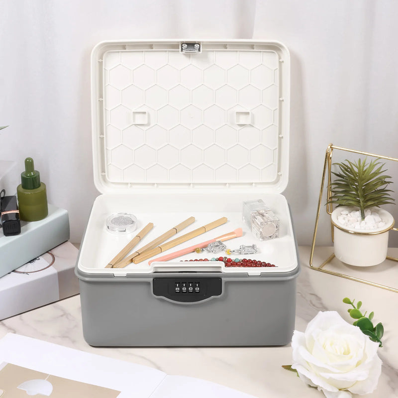 Load image into Gallery viewer, Digital Password Lock Safe Box Medicine Locking Box Portable Passport Files Cash Jewelry Privacy Security Organizer Case
