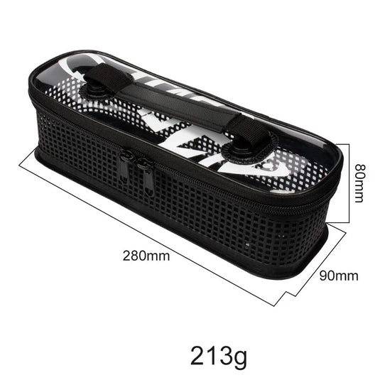 Fishing Tackle Boxes Portable Mesh Flushing Sea Fishing Lure Boat Bait Carrying Iron Plate Storage Bag Fishing Supplies