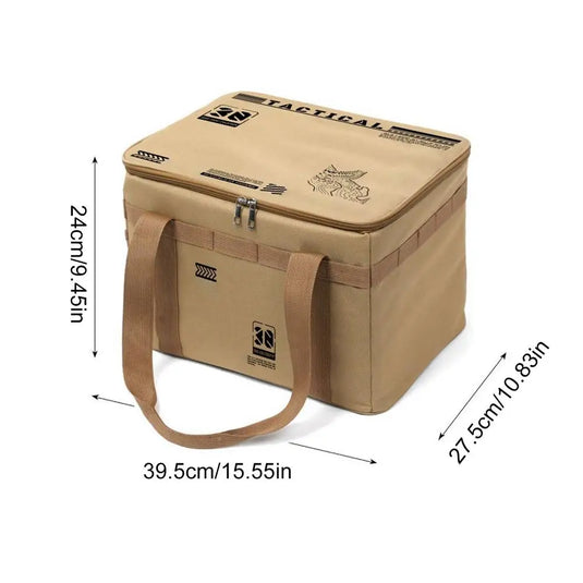 30L Camping Storage Box Soft Tableware And Kitchenware Storage Box Foldable Organizer Bag For Stove Pots Bowls Camping Equipment
