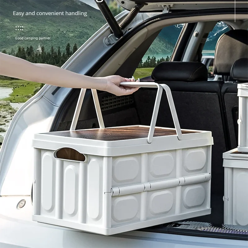 Load image into Gallery viewer, 1 Outdoor Camping Storage Box With Handle, 15L Foldable Storage Box, Portable Camping And Picnic Storage Box, Car Luggage
