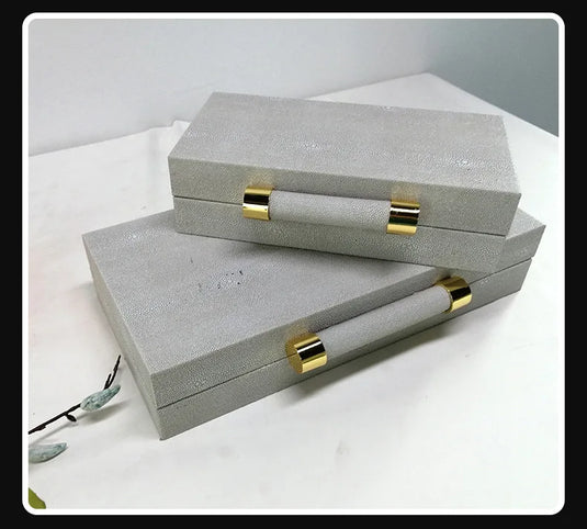 Leather Jewelry Box To Store European Style Wooden Frame Organizer Luxury Jewelry Box Empty No Grid Gift Boxes for Present