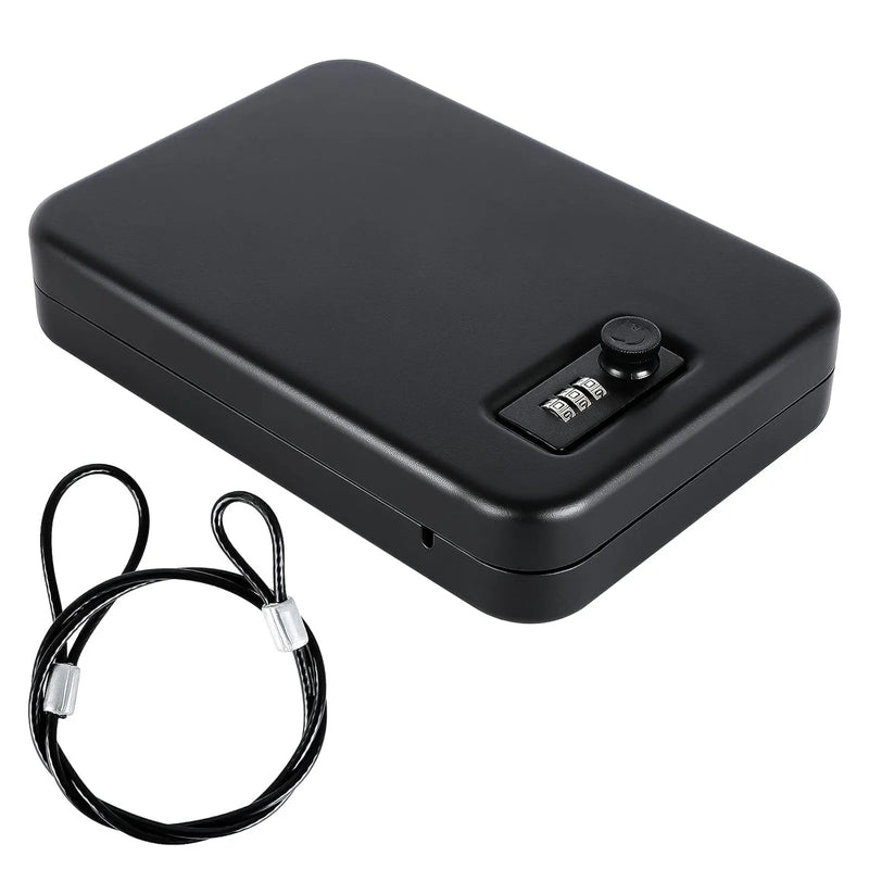 Load image into Gallery viewer, Security Safe Box Personal Safe with Steel Combination Lock and Security Cable Home Safe Anti-Theft Digital Home Gun Safe Box
