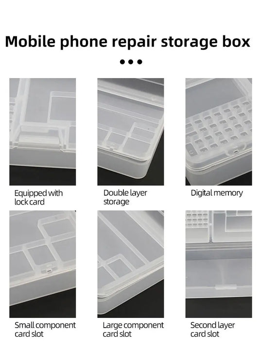 Box, Electronic Components, Transparent Plastic Storage, Small Screw Accessories, Tool Classification Grid