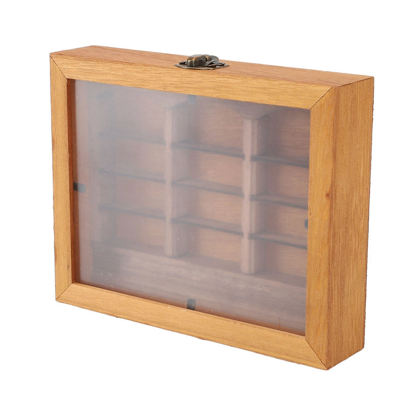 Load image into Gallery viewer, Miniature Bookshelf Decoration 196 Folded Books Miniature Book Boxes Display Case  Wood Stylish for Coffee Shop
