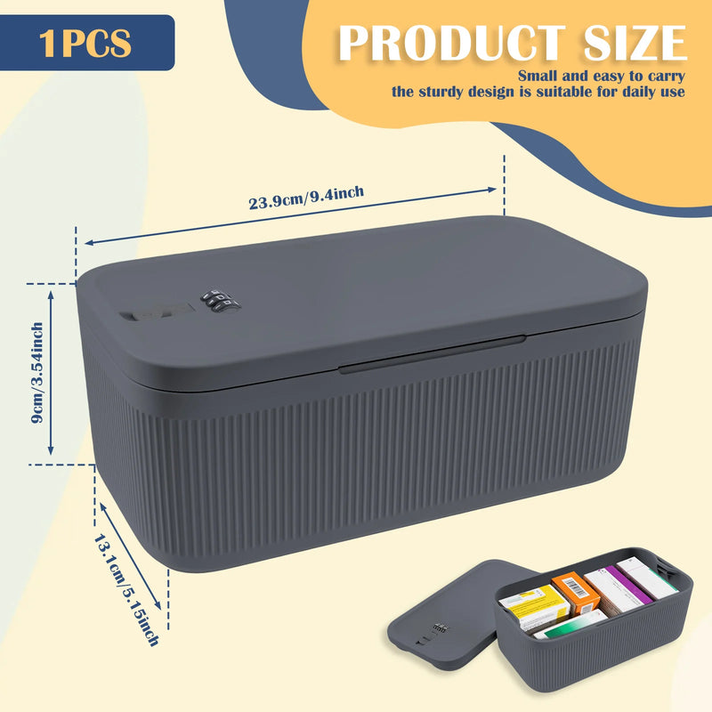Load image into Gallery viewer, Digital Password Lock Safe Box Medicine Locking Box Portable Passport Files Cash Jewelry Privacy Security Organizer Case
