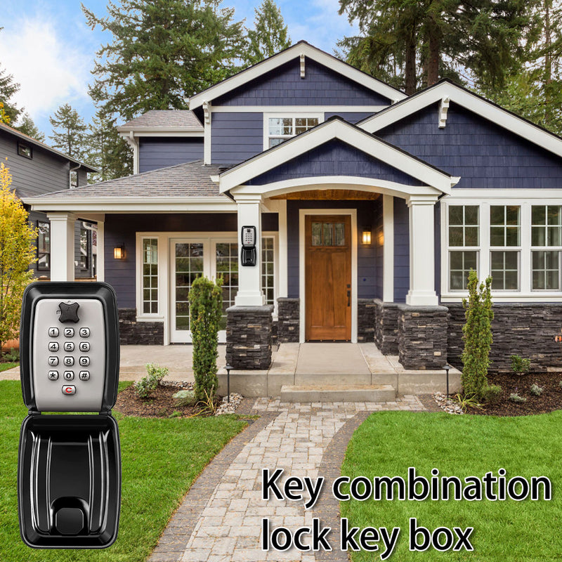 Load image into Gallery viewer, Key Lock Box Wall-Mount Secret Code Security Key Safe Secret Organizer Box No Key Home Office Weatherproof Safe Key Keeper NEW
